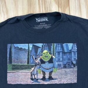 Shrek Move Promi T-Shirt Women's Medium Black Short Sleeve Graphic Y2K